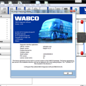 Wabco Diagnostic Software 2022 (Tebs-E 6.01) + PINs