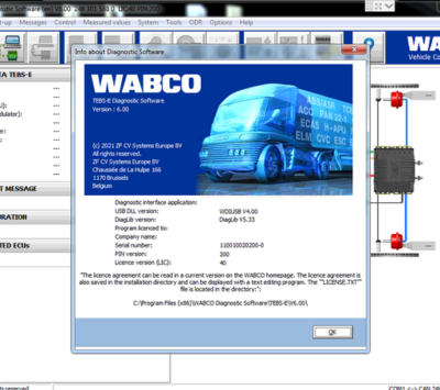 Wabco Diagnostic Software 2022 (Tebs-E 6.01) + PINs