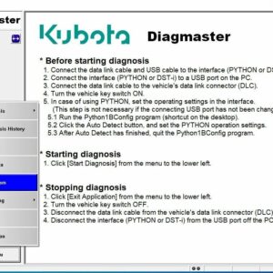 KUBOTA \ TAKEUCHI Diagmaster 20.11.01 Diagnostic Software 2022 Latest Version