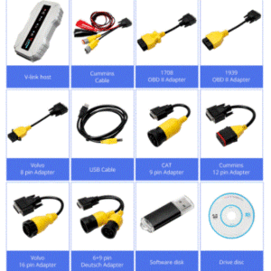 Diesel Heavy Duty Truck Scanner Vlink Diagnostic Tool USB Link OBD VCI Interface