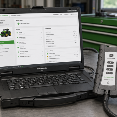 Panasonic cf 52 with John Deere edl interface